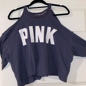 COLD SHOULDER CREW -PINK//Victoria Secret brand)